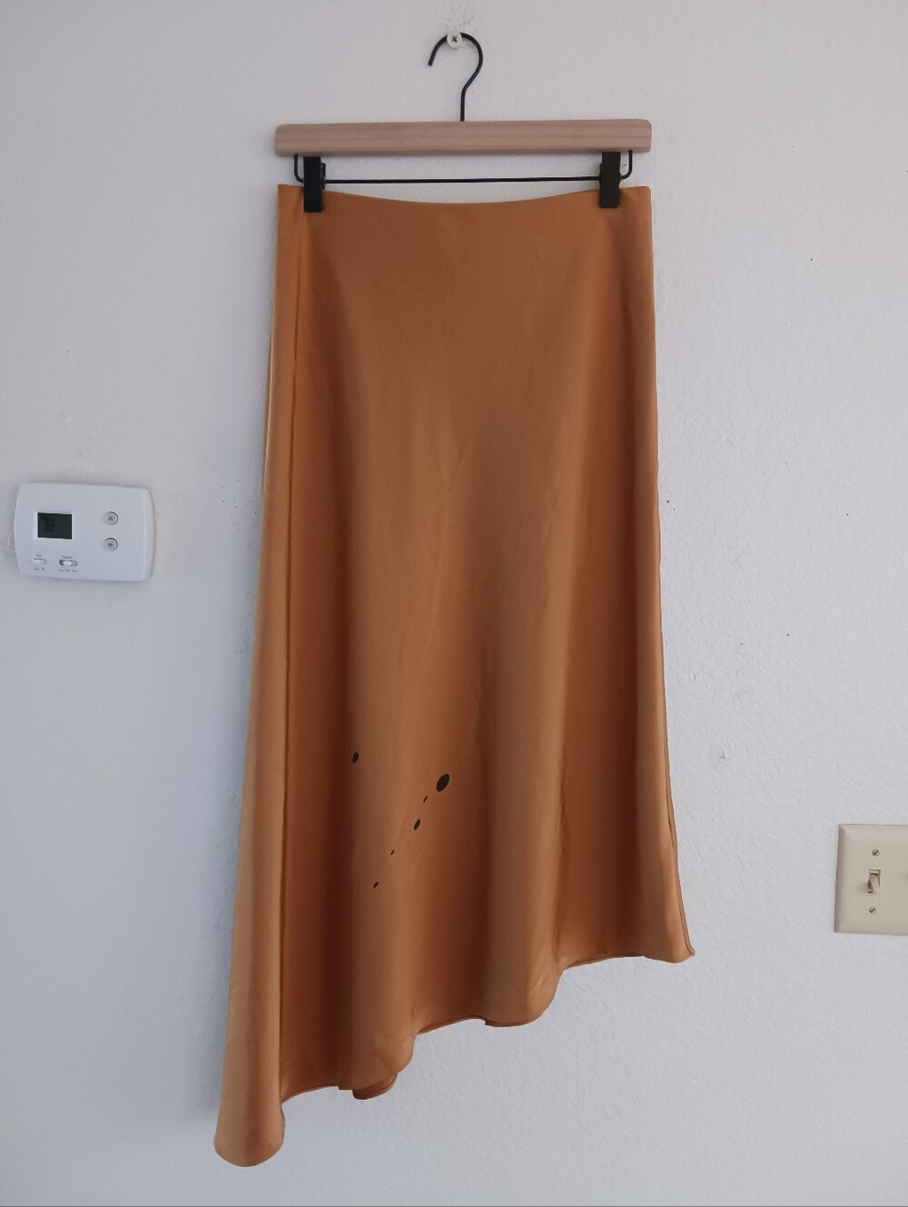 A.L.C. Satin Asymmetrical Midi Skirt